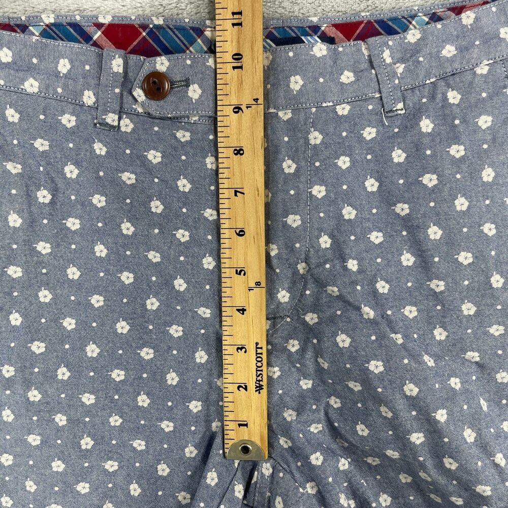 Brooks Brothers Chino Shorts Men's 31 Blue White Floral Flannel Cotton - Picture 9 of 13